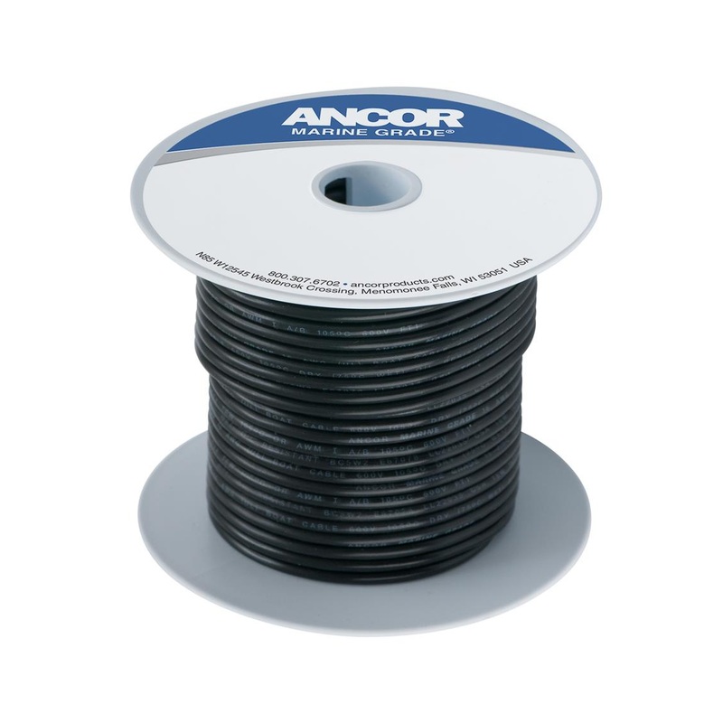 Ancor Black 16 AWG Tinned Copper Wire - 25'