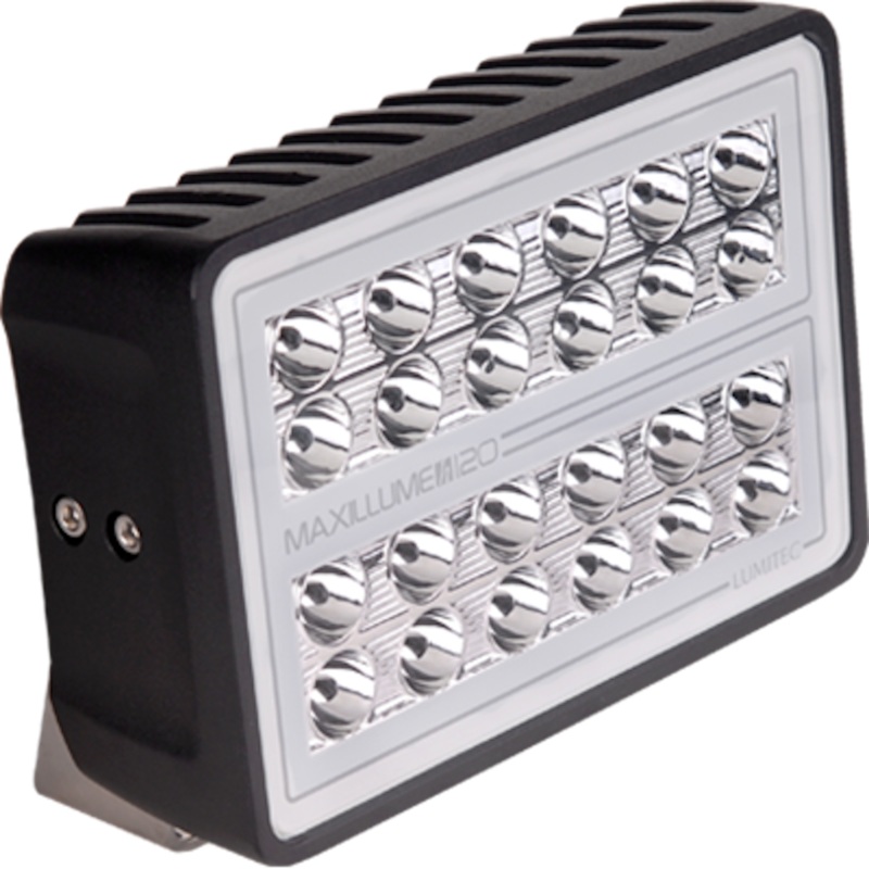 Lumitec Maxillume h120 - Trunnion Mount Flood Light - Black Housing - White Dimming