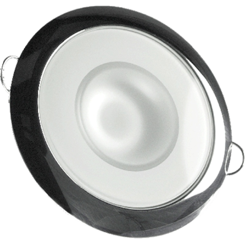 Lumitec Mirage - Flush Mount Down Light - Glass Finish/Polished SS - 4-Color Red/Blue/Purple Non Dimming w/White Dimming