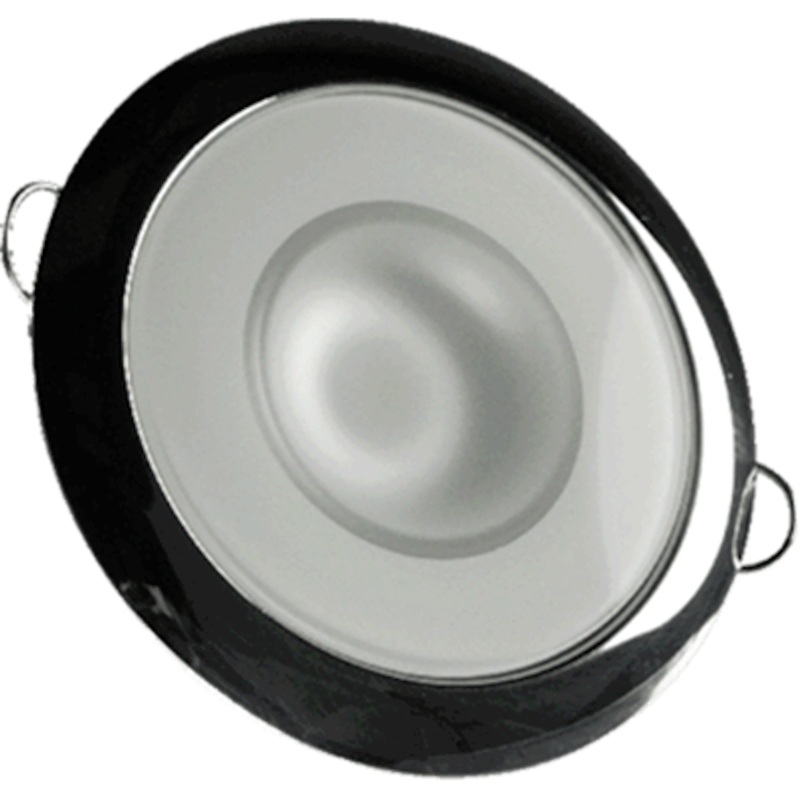 Lumitec Mirage - Flush Mount Down Light - Glass Finish/Polished SS Bezel - Warm White Dimming