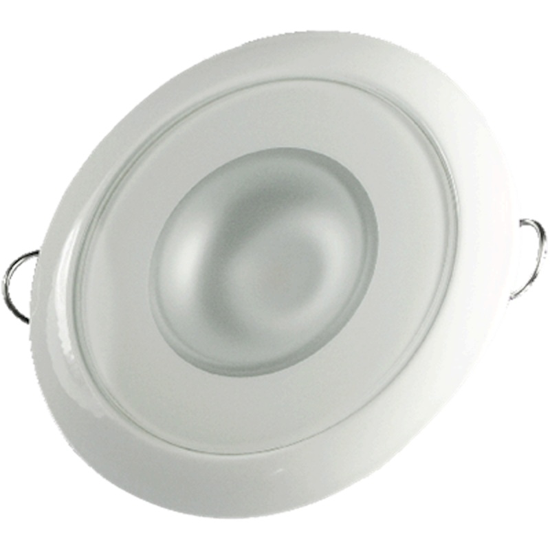 Lumitec Mirage - Flush Mount Down Light - Glass Finish/White Bezel - Warm White Dimming