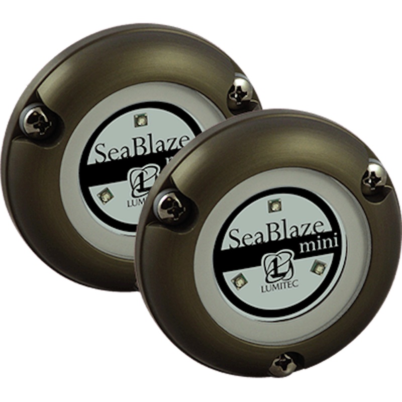 Lumitec SeaBlaze Mini Underwater Light - Pair - Brushed Finish - White Non-Dimming