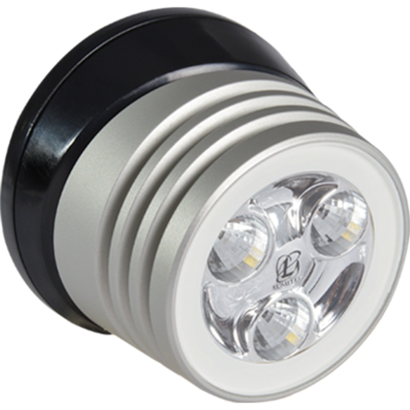 Lumitec Zephyr LED Spreader/Deck Light -Brushed, Black Base - White Non-Dimming
