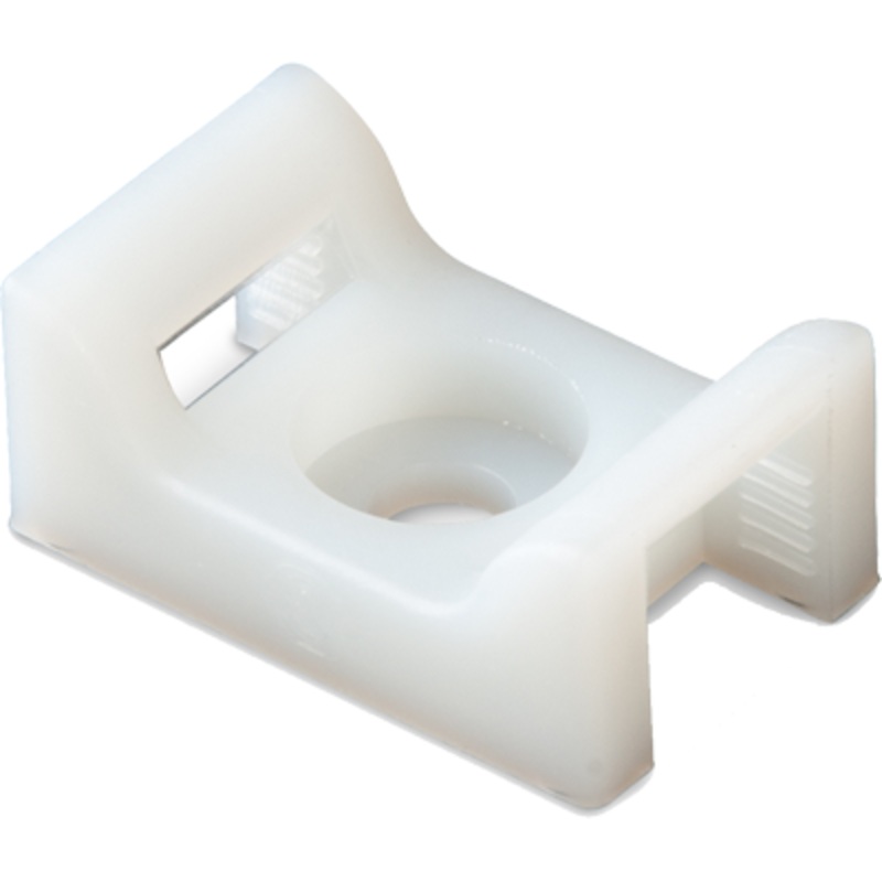 Cable Tie Mount, #8 Screw, Natural, 25