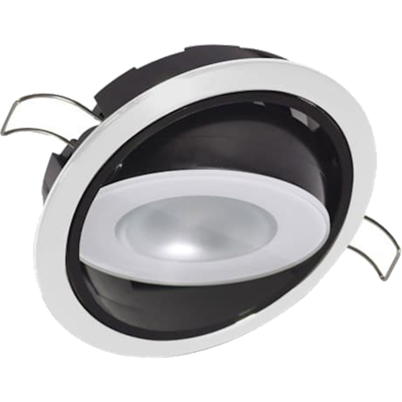 Lumitec Mirage Positionable Down Light - Spectrum RGBW Dimming - White Bezel