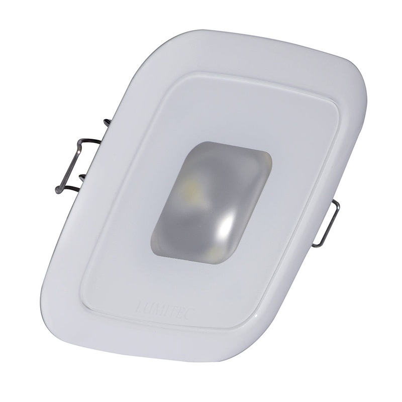 Lumitec Square Mirage Down Light - White Dimming - White Bezel
