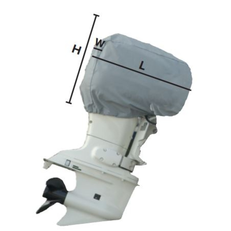 Carver Sun-DURA 40-70 HP Universal Motor Cover - 25"L x 18"H x 15"W - Grey