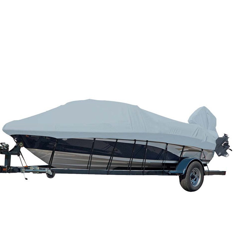 Carver Sun-DURA Styled-to-Fit Boat Cover f/24.5' V-Hull Runabout Boats w/Windshield & Hand/Bow Rails - Grey