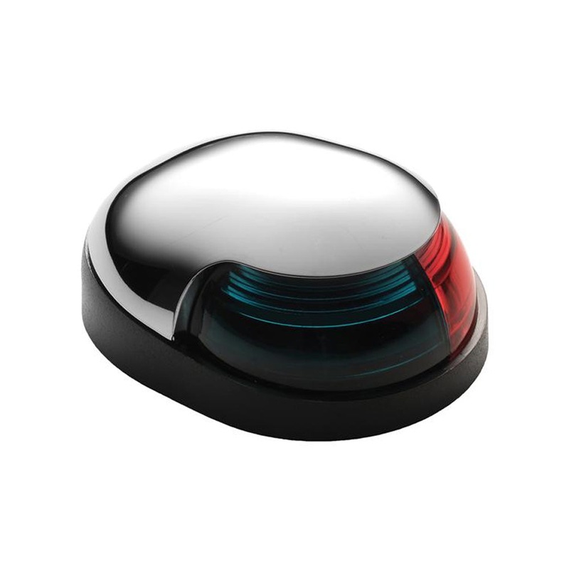 Attwood Quasar 2-Mile Deck Mount, Bi-Color Red/Green Combo - 12V - HIPP/Chrome Housing w/Black Base