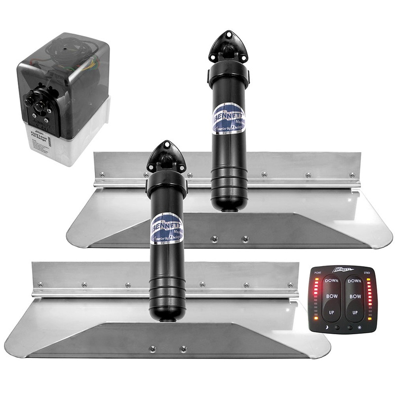 Bennett Trim Tab Kit 18" x 9" w/EIC Switch