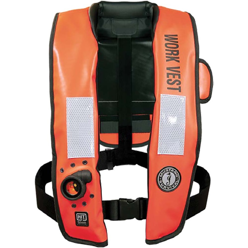 Mustang Inflatable Work Vest w/HIT & Customizable Back Flap
