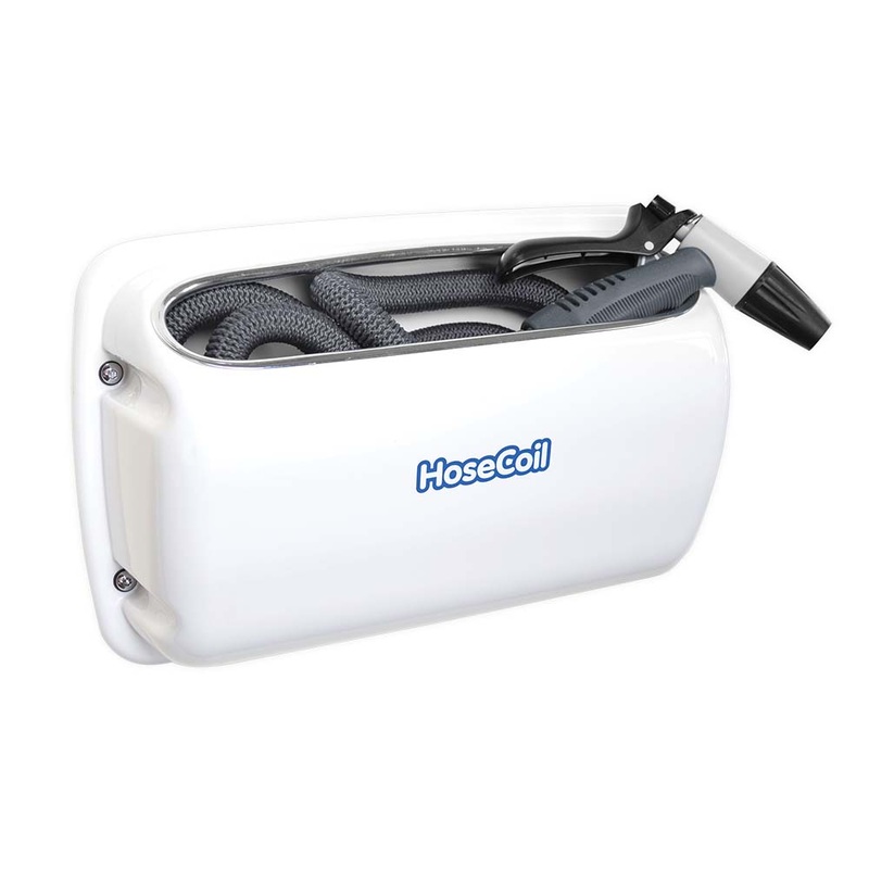 HoseCoil Side Mount Expandable Enclosure w/50 Hose & Rubber Tip Nozzle