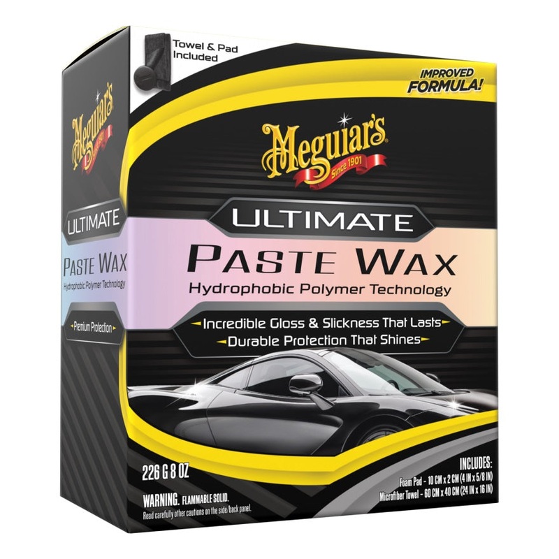Meguiar's Ultimate Paste Wax - Long-Lasting, Easy to Use Synthetic Wax - 11oz