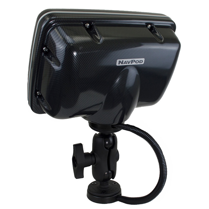 NavPod PowerPod w/RAM Mount Pre-Cut f/Garmin 7410, 7410xsv, 7610 & 7610xsv - Carbon Black