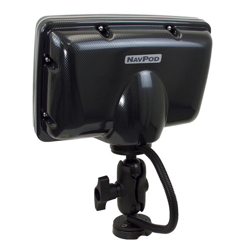 NavPod PowerPod w/RAM Mount Pre-Cut f/Garmin 7412, 7412xsv, 7612 & 7612vsv - Carbon Black