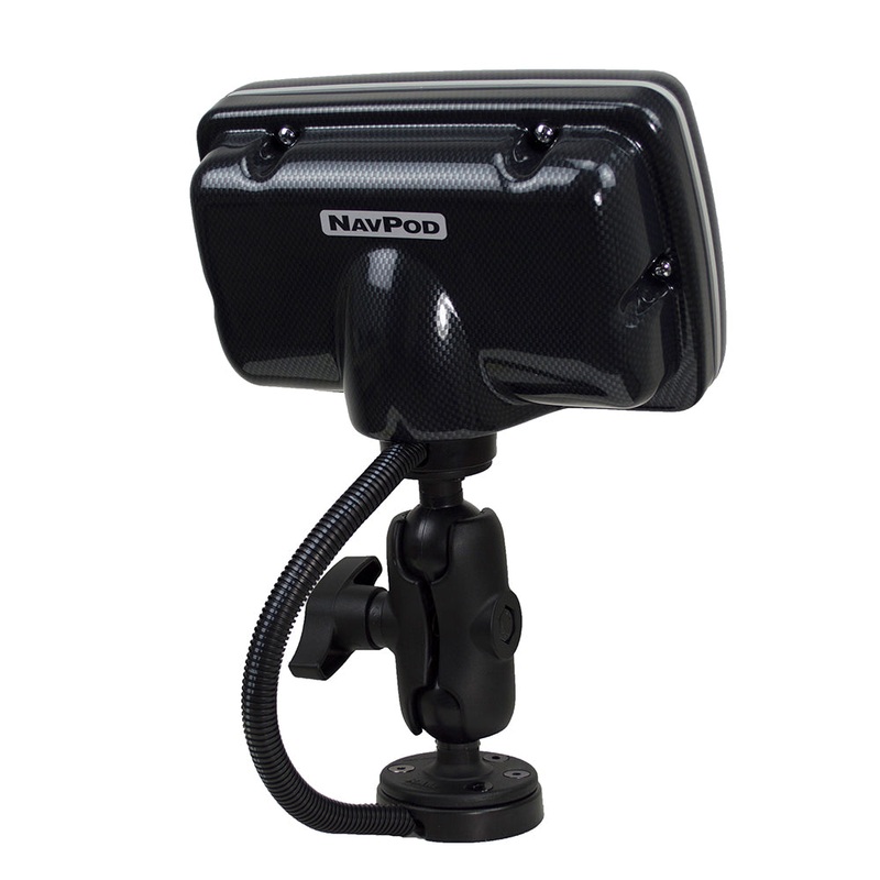 NavPod PowerPod w/RAM Mount Pre-Cut f/Garmin echoMAP 72sv, 73sv, 74sv, 75sv, 72dv, 73dv, 74dv & 75dv - Carbon Black