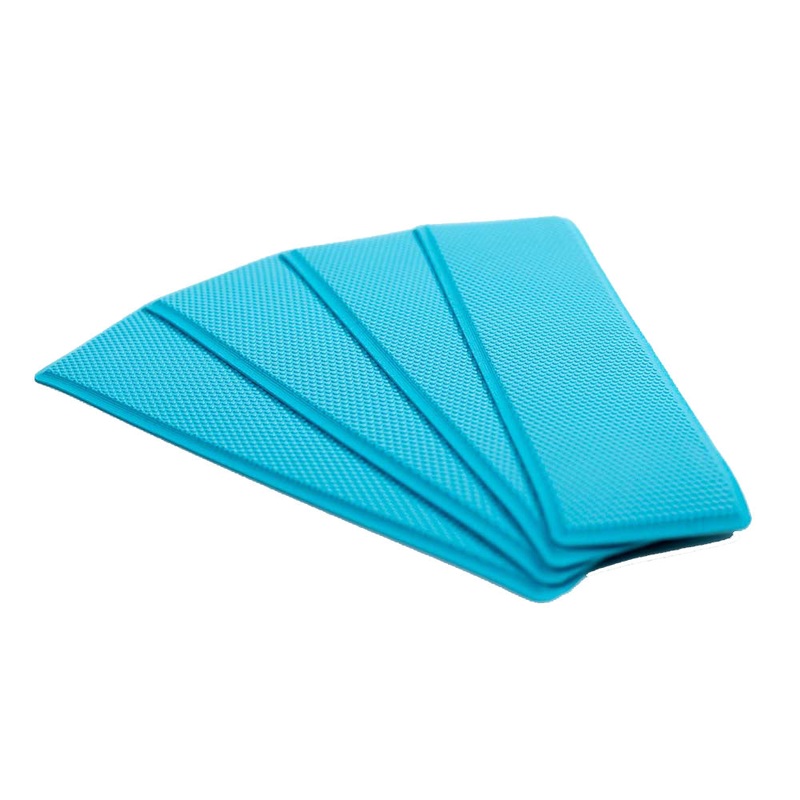 SeaDek 3.75" x 12.75" x 5mm 4-Piece Step Kit - 3.75" x 12.75" Bahama Blue Embossed - 95.25mm x 323.85mm x 5mm