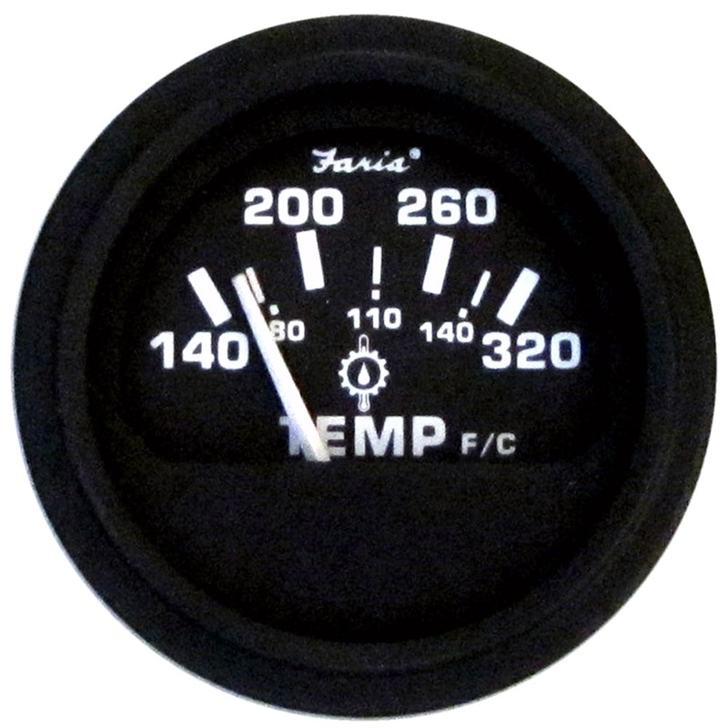 Faria 2" Heavy-Duty Oil Temp Gauge (140 to 320 F/C)