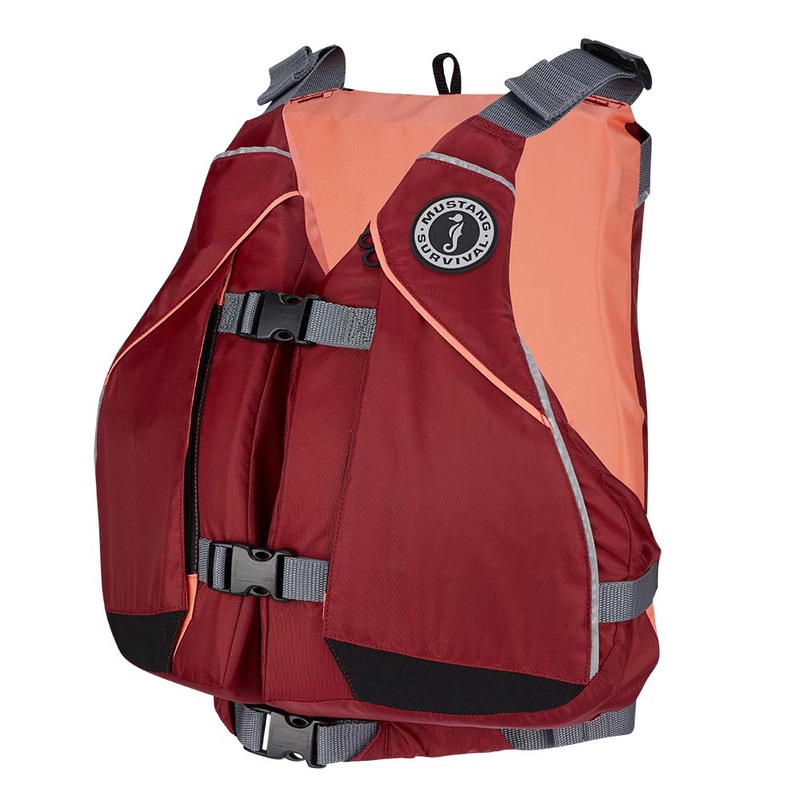 Mustang Women's Moxie Foam Vest - Merlot/Coral - X-Large/XX-Large