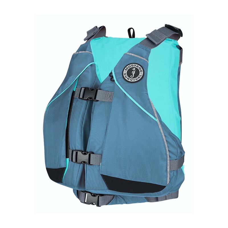 Mustang Women's Moxie Foam Vest - Slate/Aqua - X-Large/XX-Large