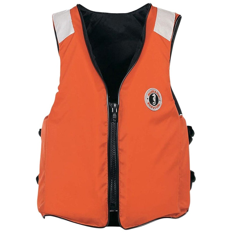 Mustang Classic Industrial Flotation Vest w/SOLAS Tape - Orange -XL
