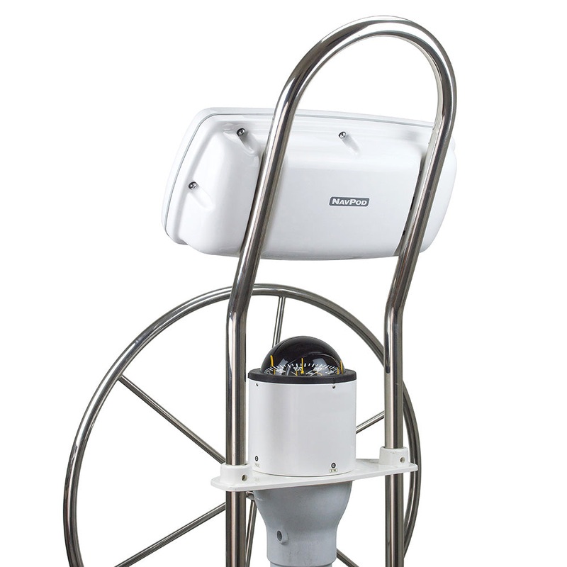 NavPod SystemPod Pre-Cut f/Raymarine Axiom 9/Axiom+ 9 on Right & 1 Instrument (3.6 hole) on Left f/12 Wide Guard