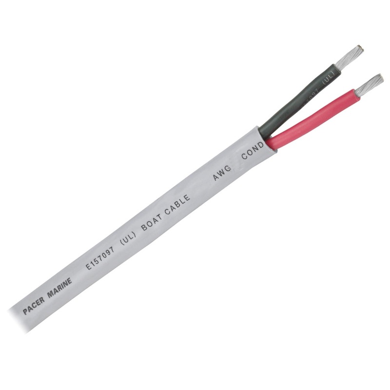 Pacer 12/2 AWG Round Cable - Black/Red - 100'