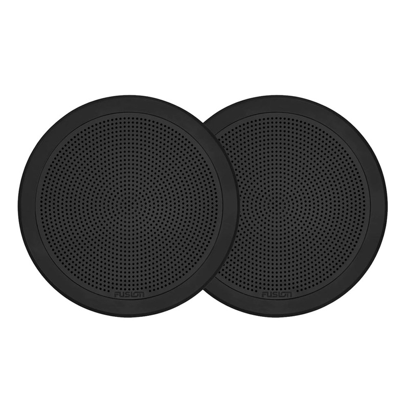 FUSION FM-F65RB FM Series 6.5" Flush Mount Round Marine Speakers - Black Grill - 120W