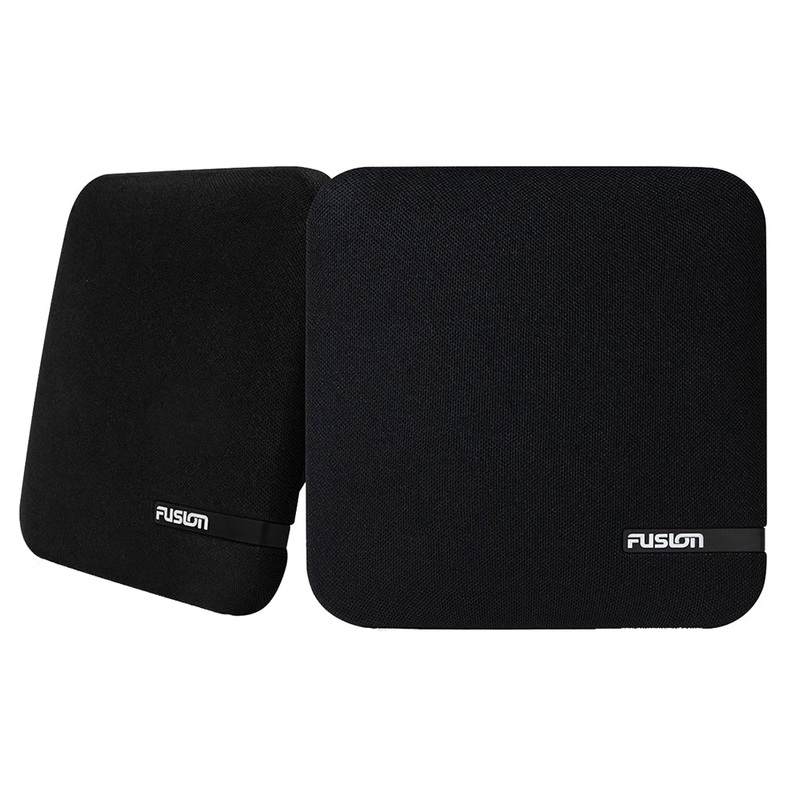 FUSION SM-F65CB SM Series 6.5" Shallow Mount Square Speakers - Black Cloth Grill - 100W