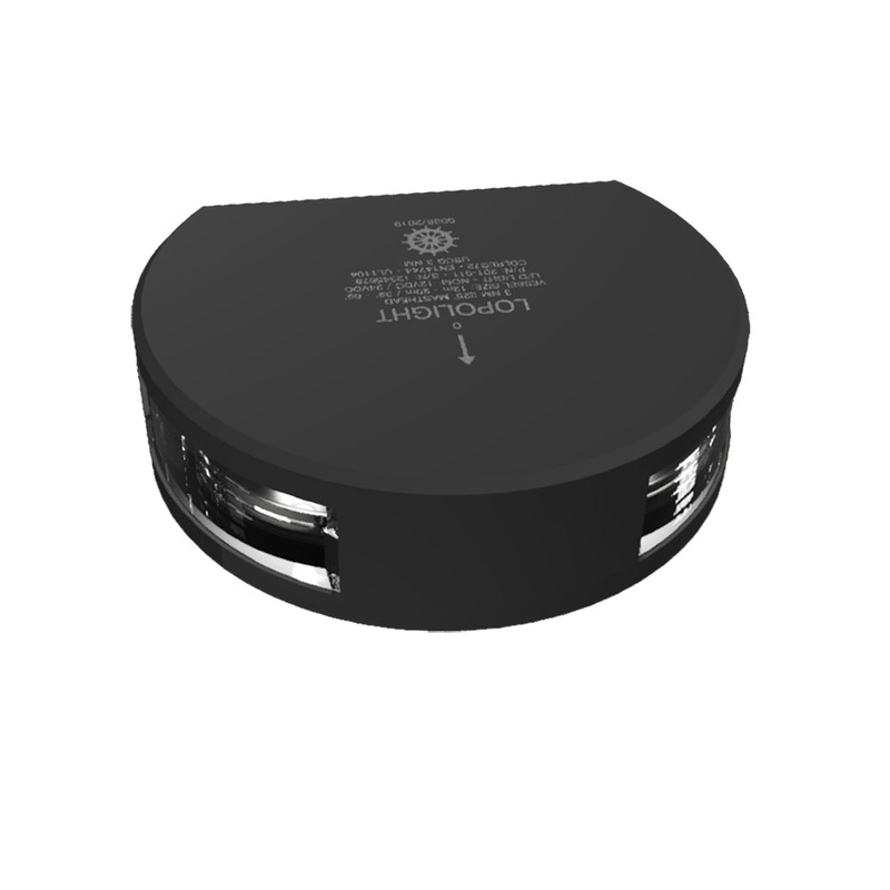 Lopolight 225 Masthead Light - 3nm - Single - Vertical Mount - Black Housing