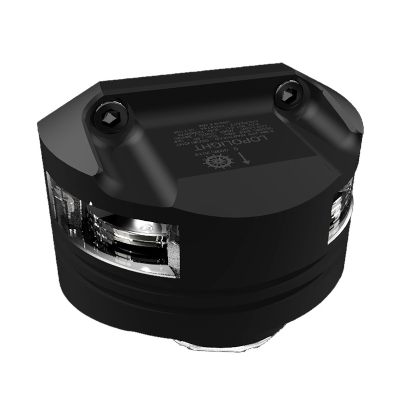 Lopolight Masthead Light w/6W Deck Light & 15M Cable - 5nm - Black Housing