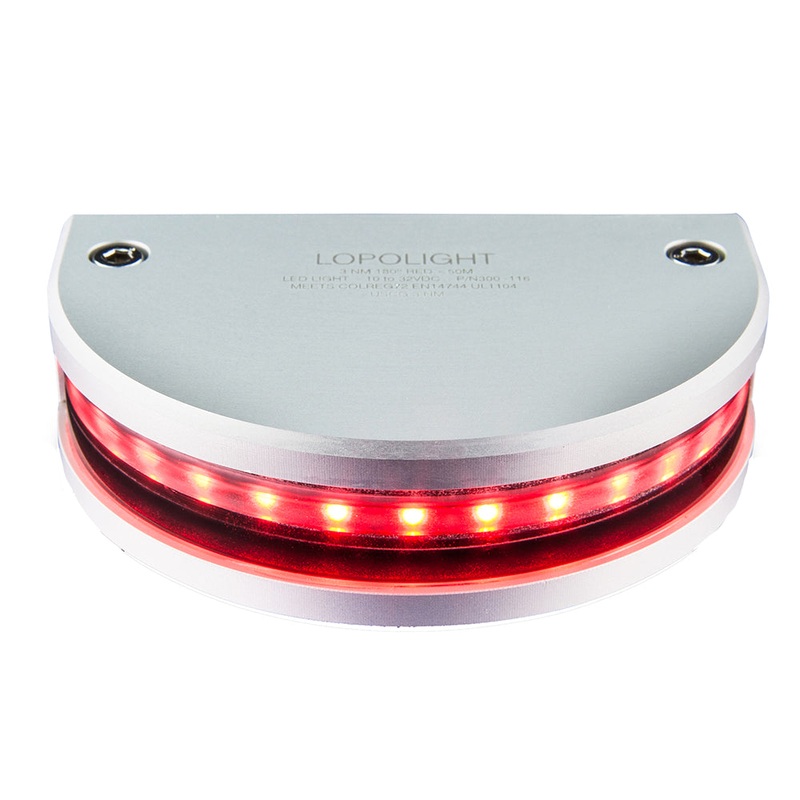 Lopolight Red 180 Navigation Light - 3nm Vertical Mount - 0.7M Cable