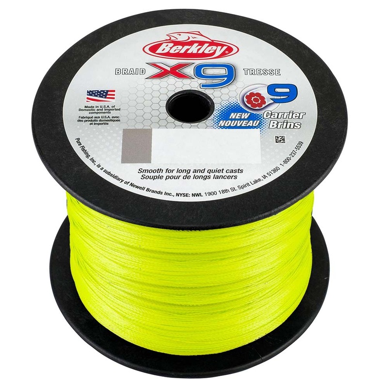 Berkley Jordan Lee x9 Flame Green Braid - 40lb - 2188 yds - X9BBK40-GG