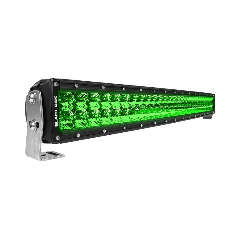 Black Oak Curved Double Row Combo Green Hog Hunting 30" Light Bar - Black