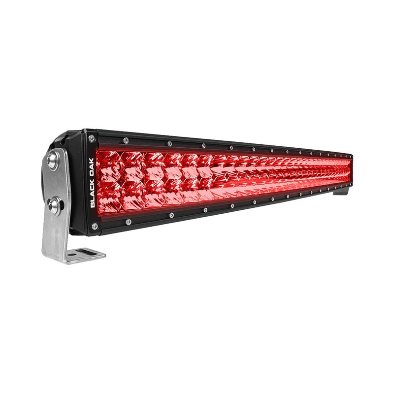 Black Oak Curved Double Row Combo Red Predator Hunting 30" Light Bar - Black