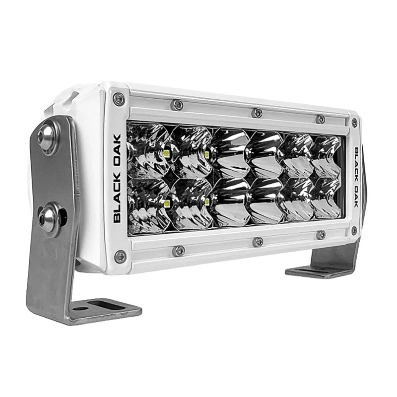 Black Oak Pro Series Double Row Combo 6" Light Bar - White