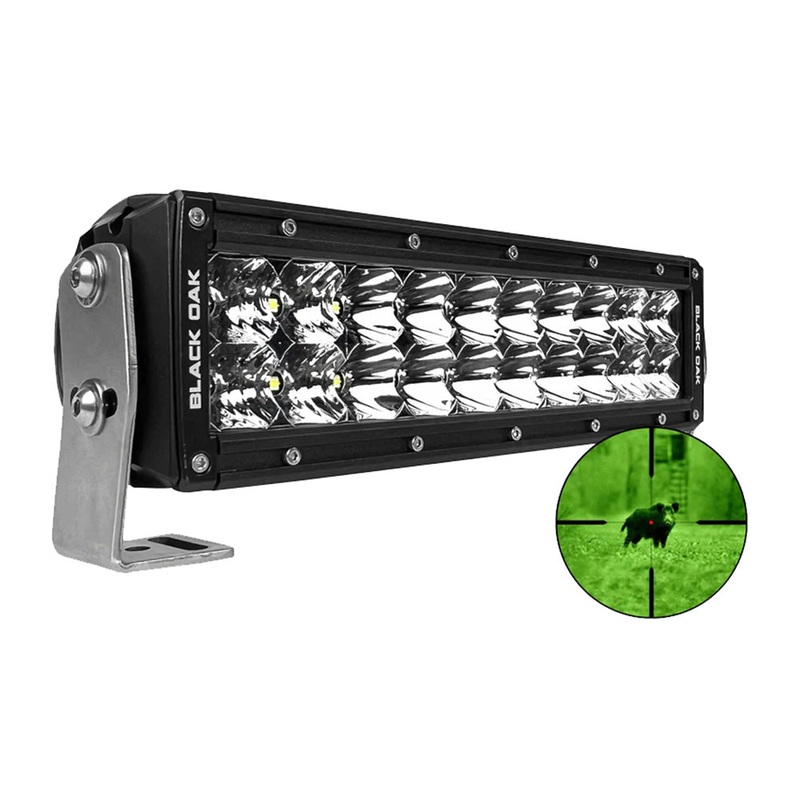 Black Oak Pro Series Double Row Combo Infrared 10" 850nm Light Bar - Black