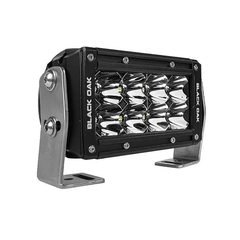 Black Oak Pro Series Double Row Flood 4" Light Bar - Black