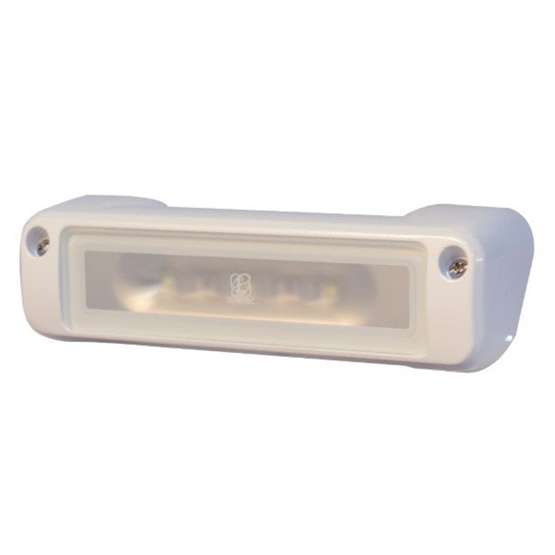 Lumitec Perimeter Flood Light White LED with Amber Flash White Finish 12/24v