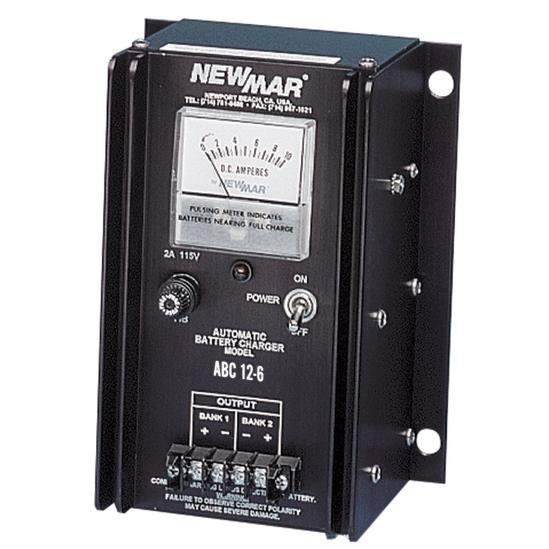 Newmar ABC12-6 Battery Charger 2 Banks 12V 6 Amps 120/240vAC input