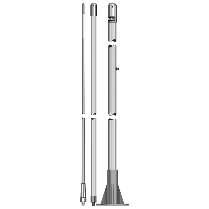 AC Antennas KUM803DM - 3 Section 1200W Antenna for Deck Mounting