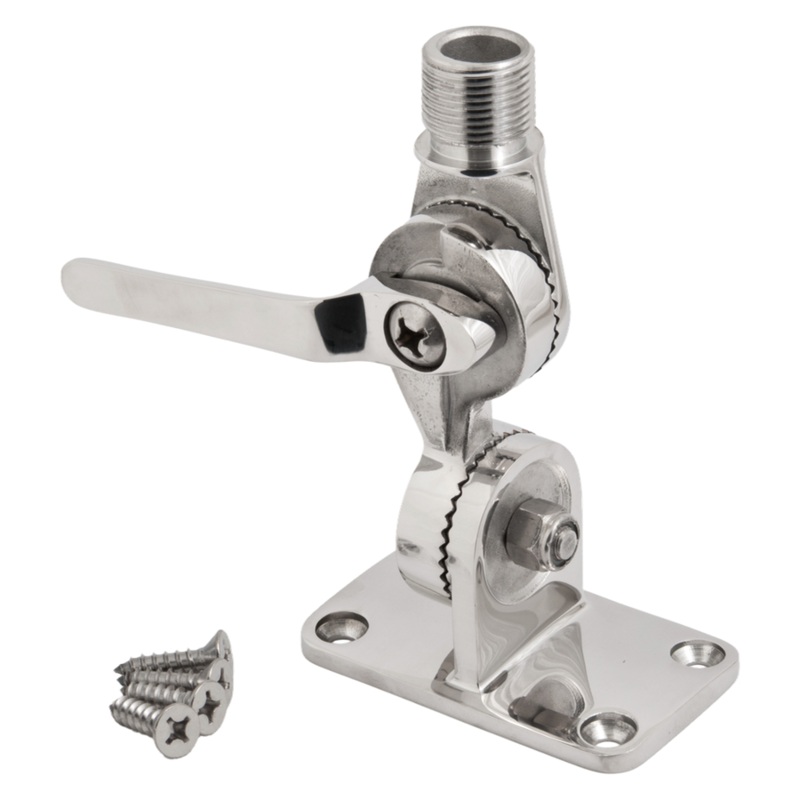 AC Antennas N286F - 4-way Ratchet Mount HD S/S, 1" 14TPI