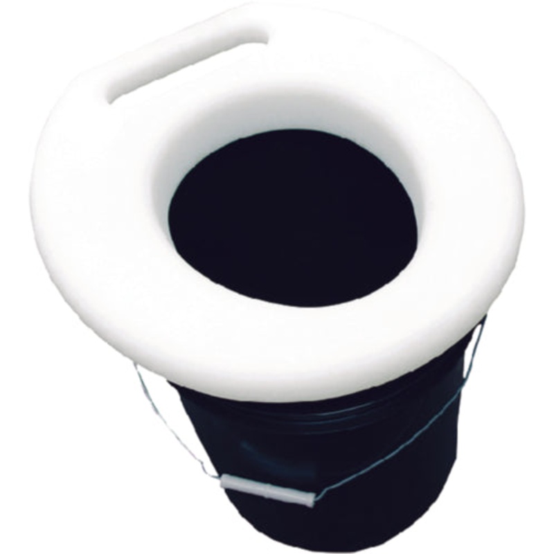 Moeller 042288 Portable Potty Universal Fit for 5 Gallon Buckets, White (Bucket Not Included)